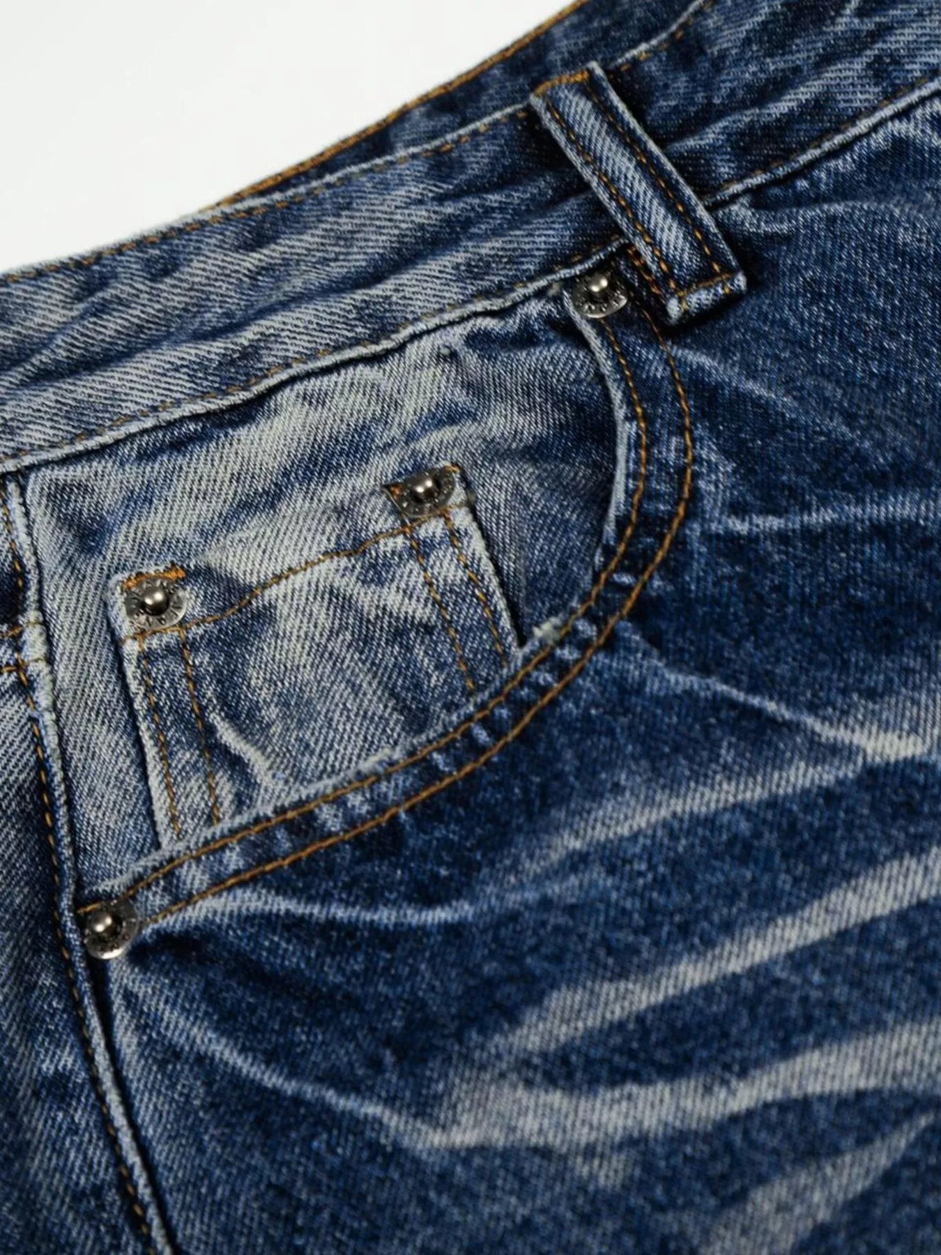 Men's Full Size Vintage Wash Wide Leg Jeans Plus Size