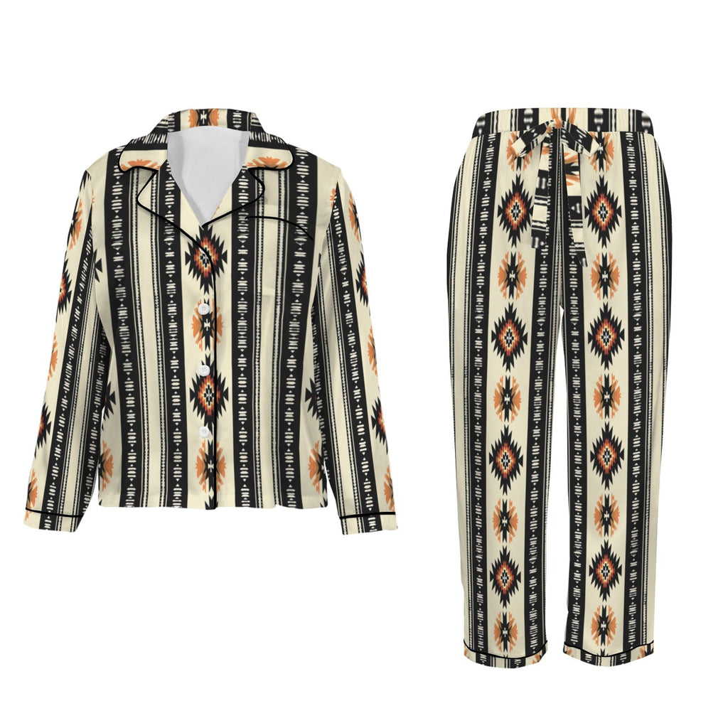 Baha Ranch Colores de Mexico Southwestern Aztec Satin pajamas