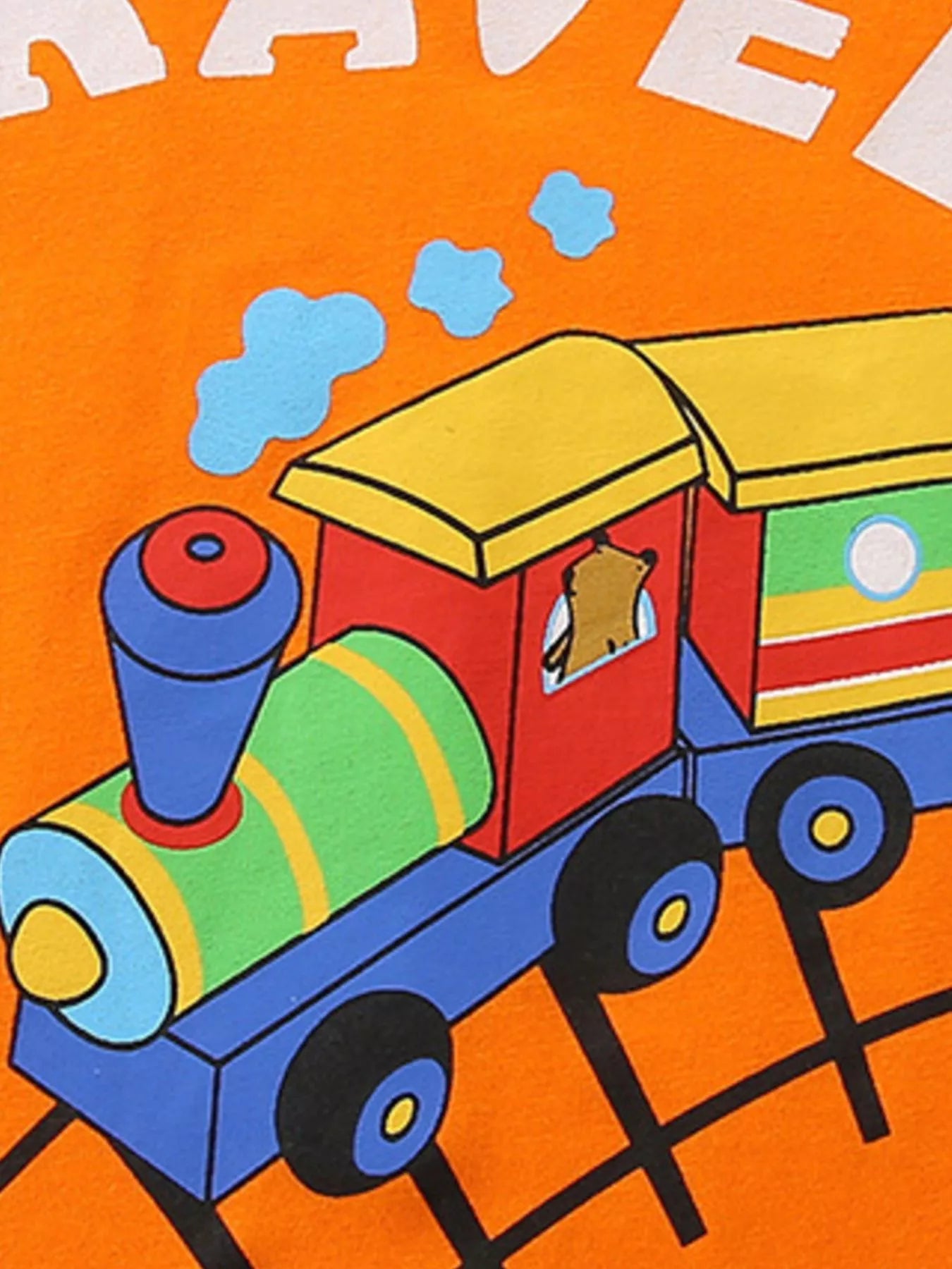 Children's Love Travel Train Print Casual Set