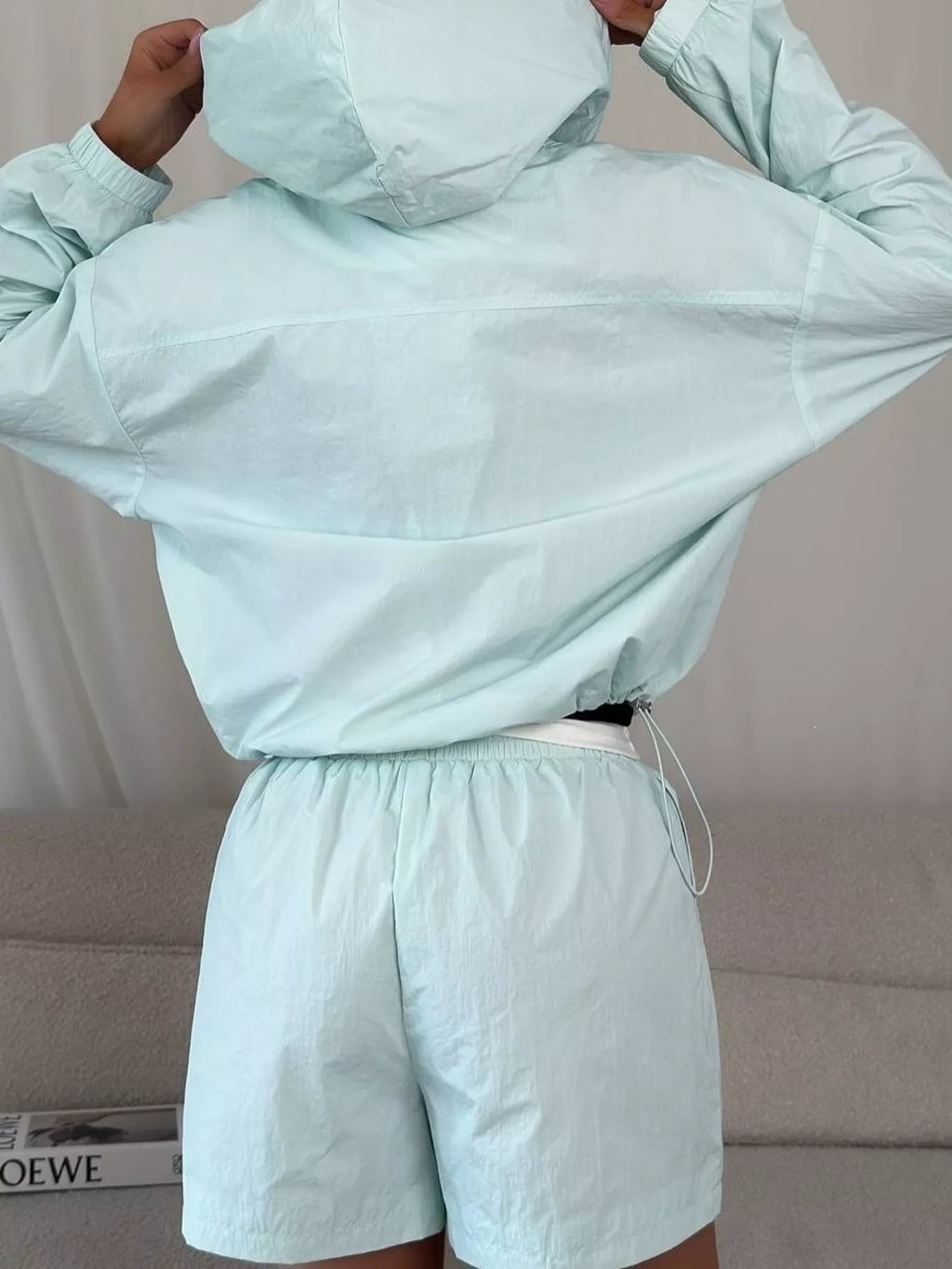 Lightweight Hooded Jacket and Shorts Set