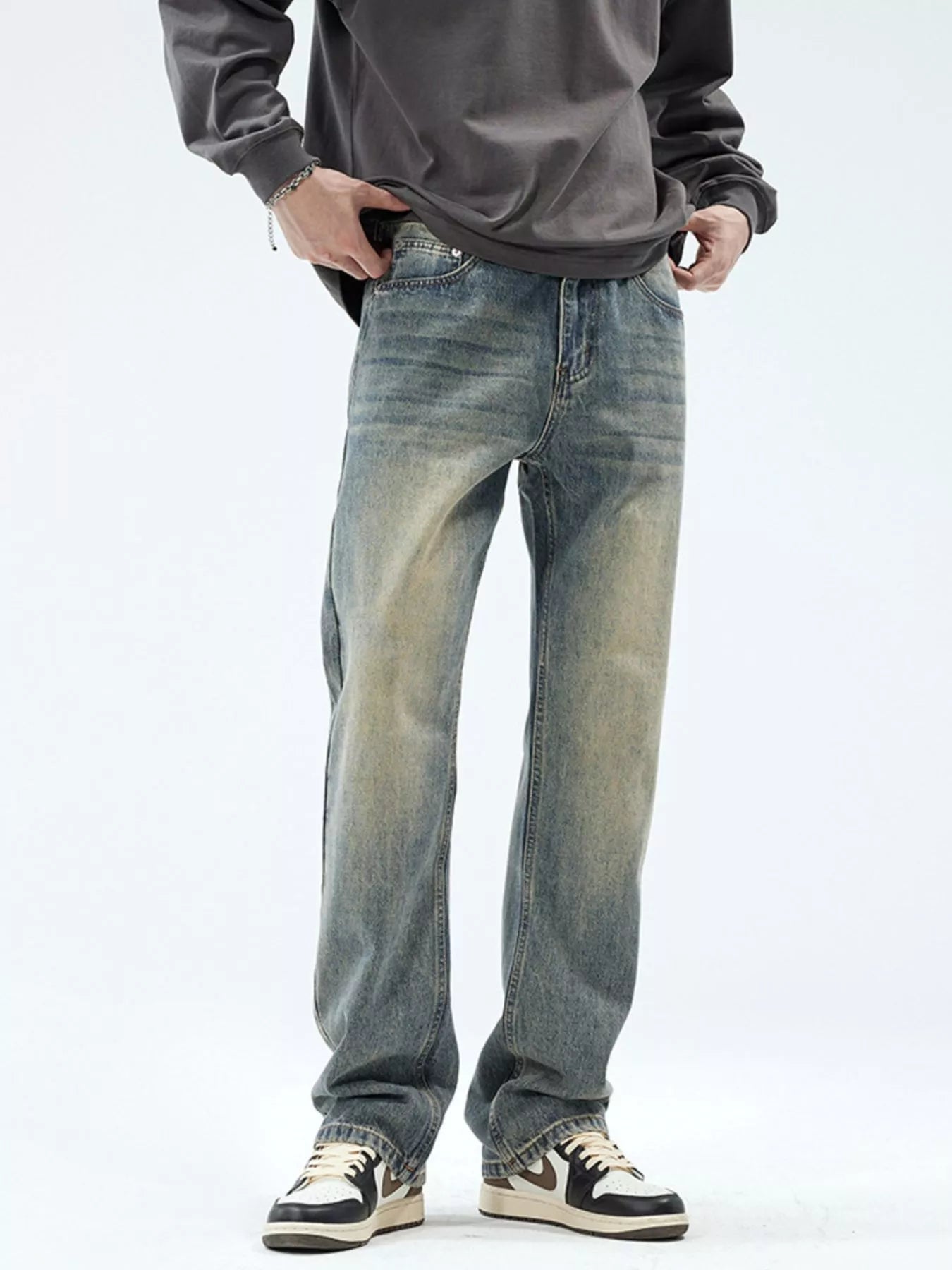 Men's Vintage Wash Loose Fit Jeans