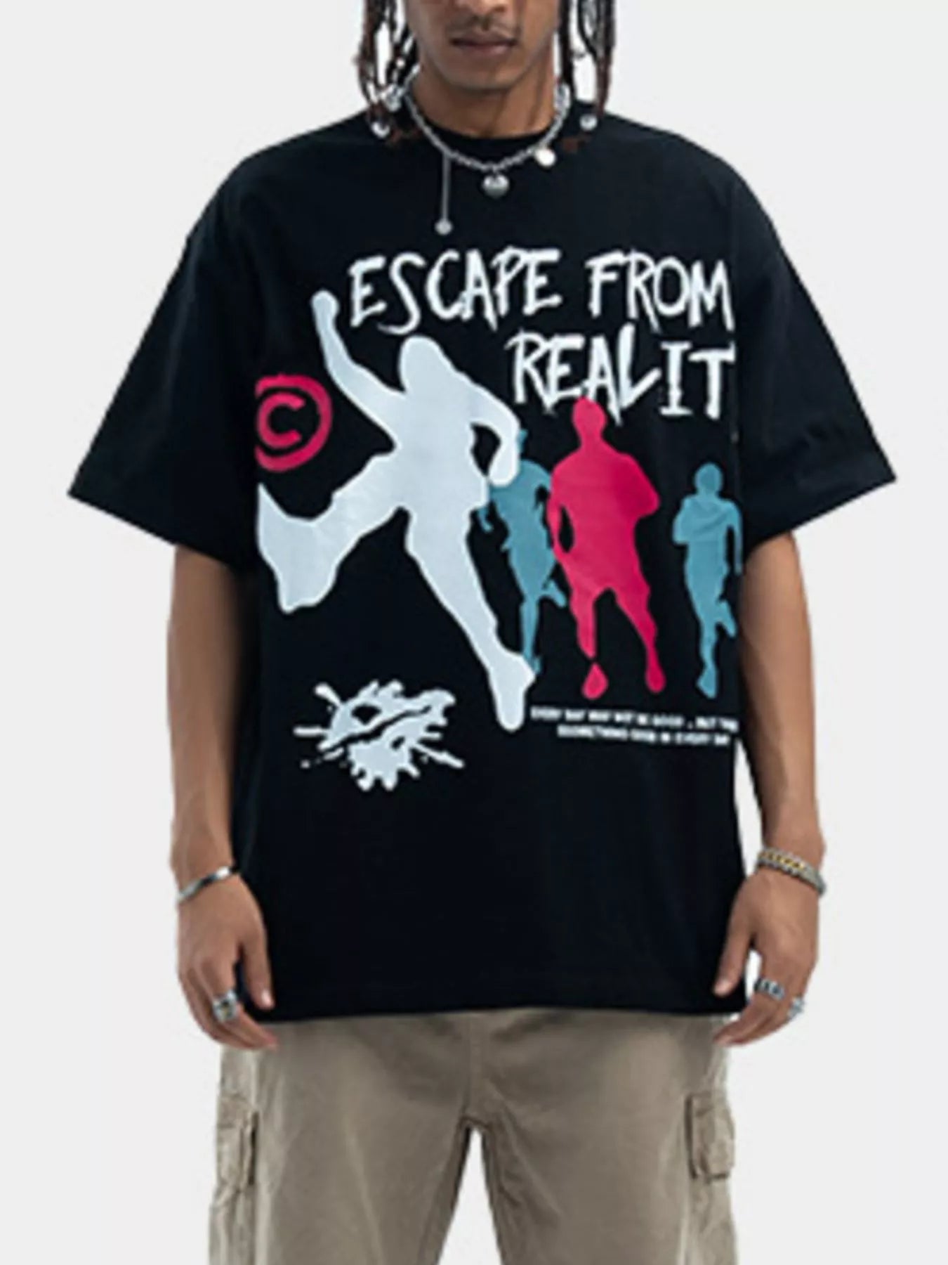 Men's Graphic Round Neck Short Sleeve T-Shirt