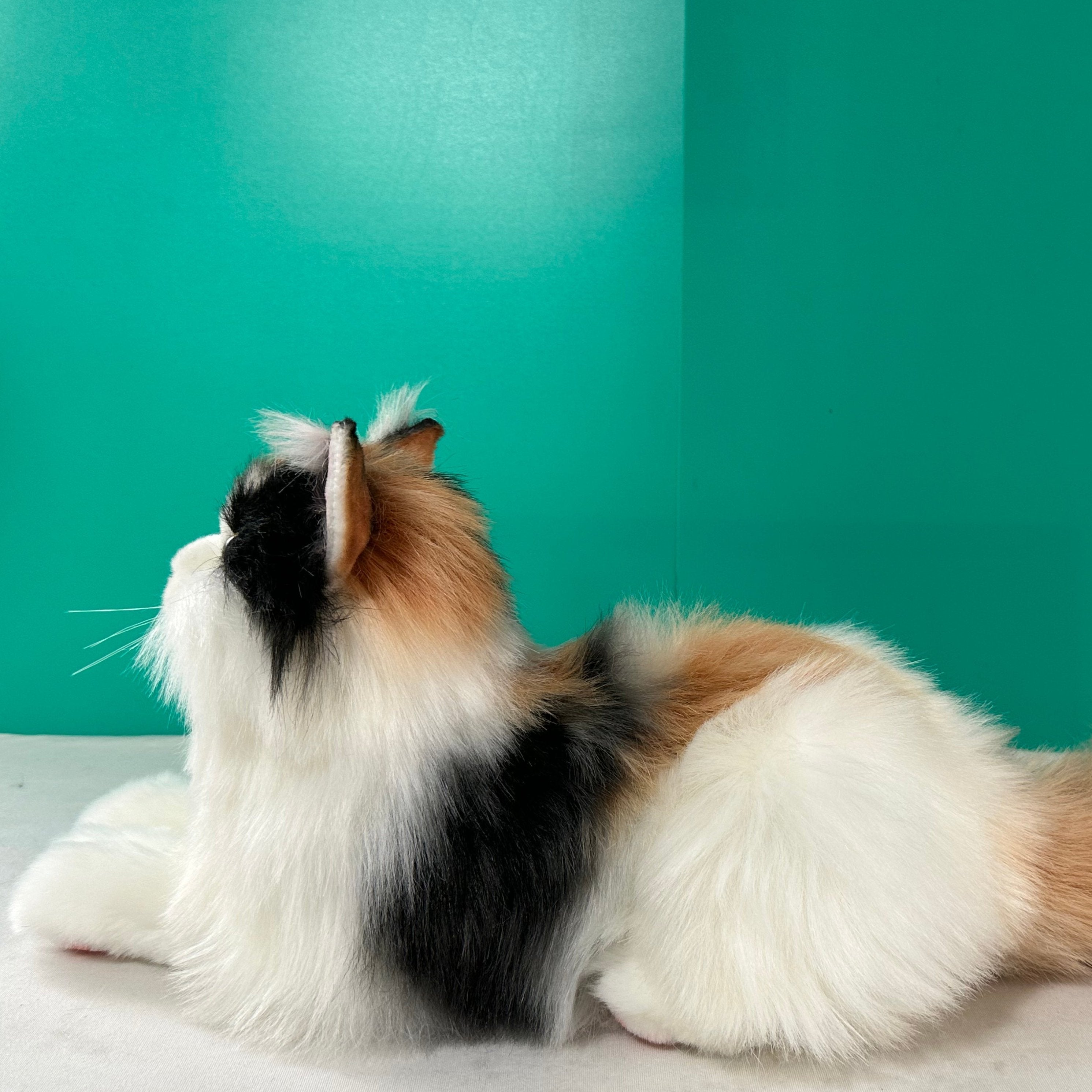 Plush Calico Cat-Handmade Life-Size Companion & Pet Memorial