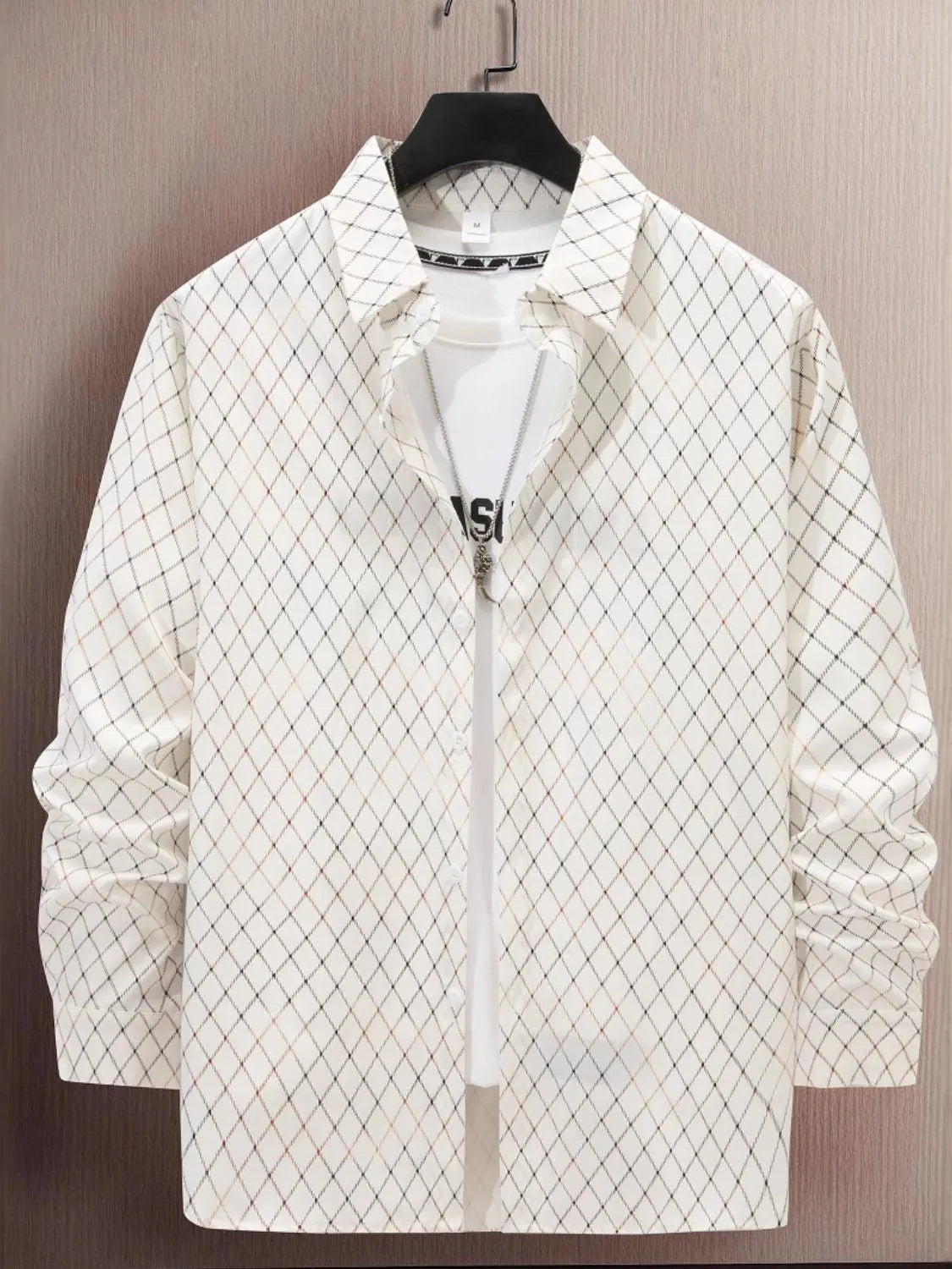 Men's Full Size Button Up Long Sleeve Shirt Plus Size