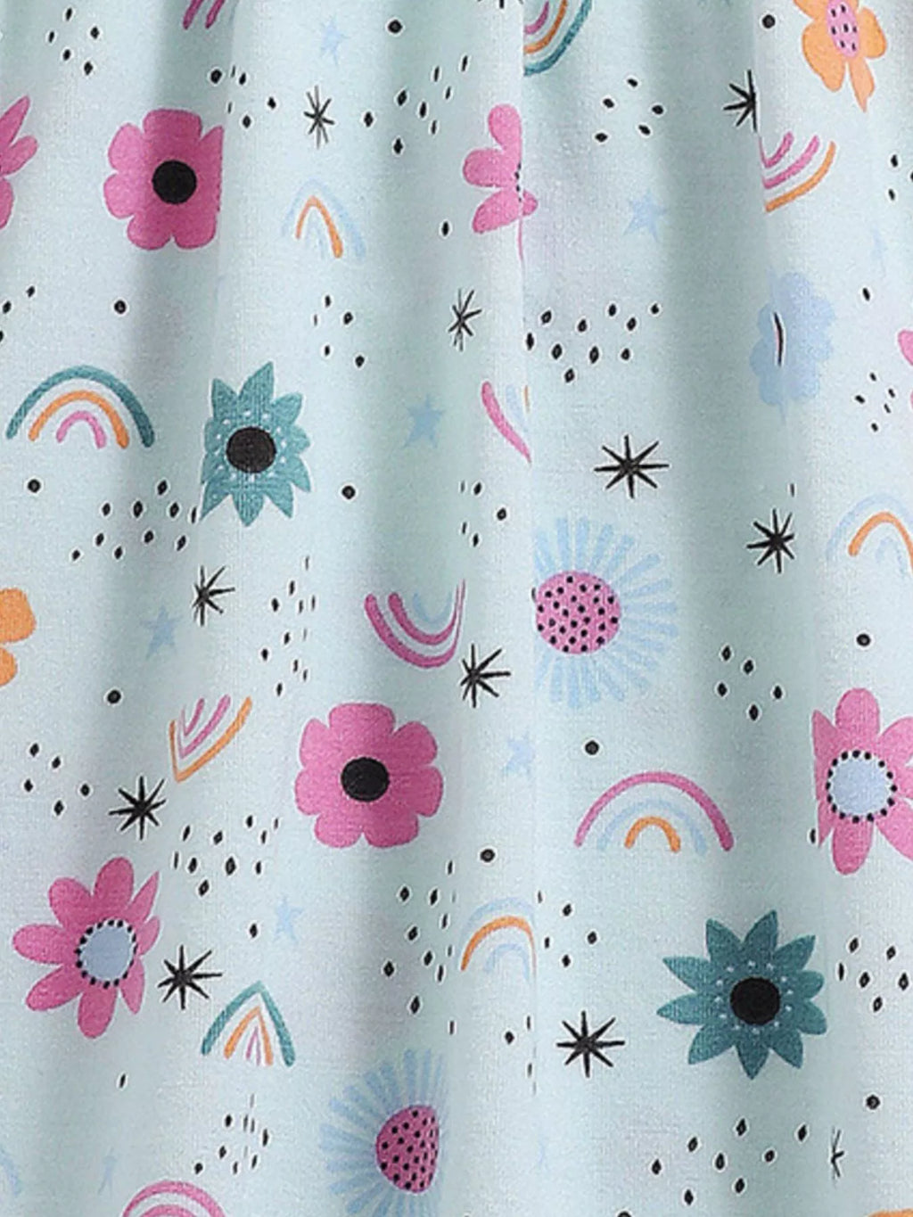 Children's Floral Print Spaghetti Strap A-Line Dress