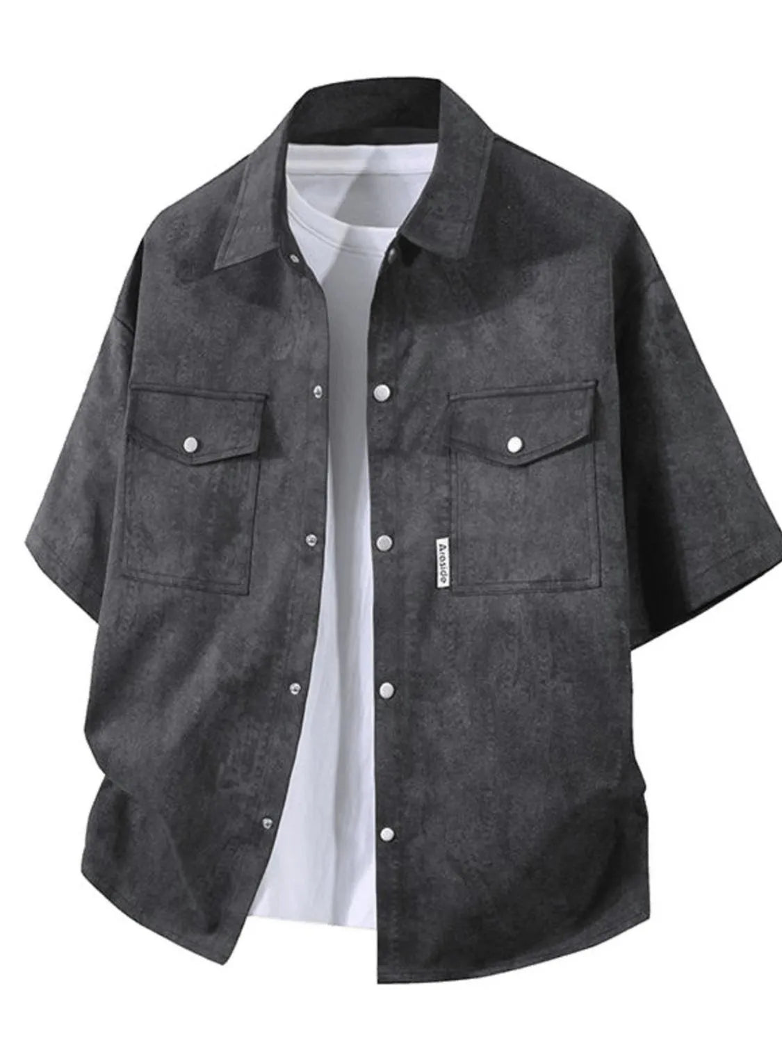 Men's Plus Size Button Up Short Sleeve Shirt