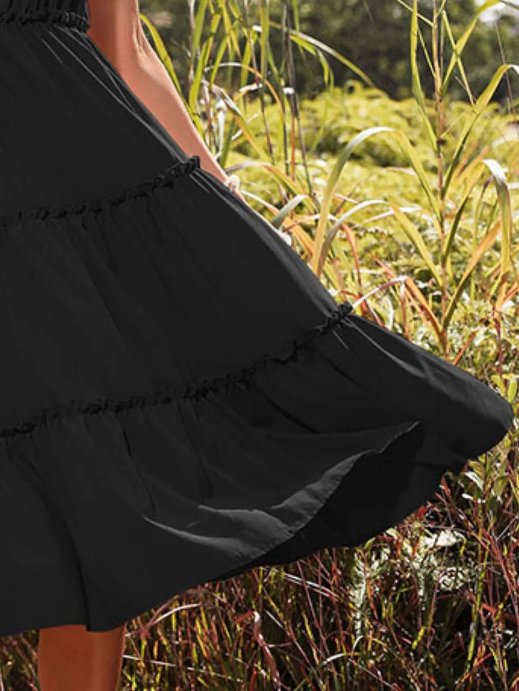 Frill Tiered Midi Dress