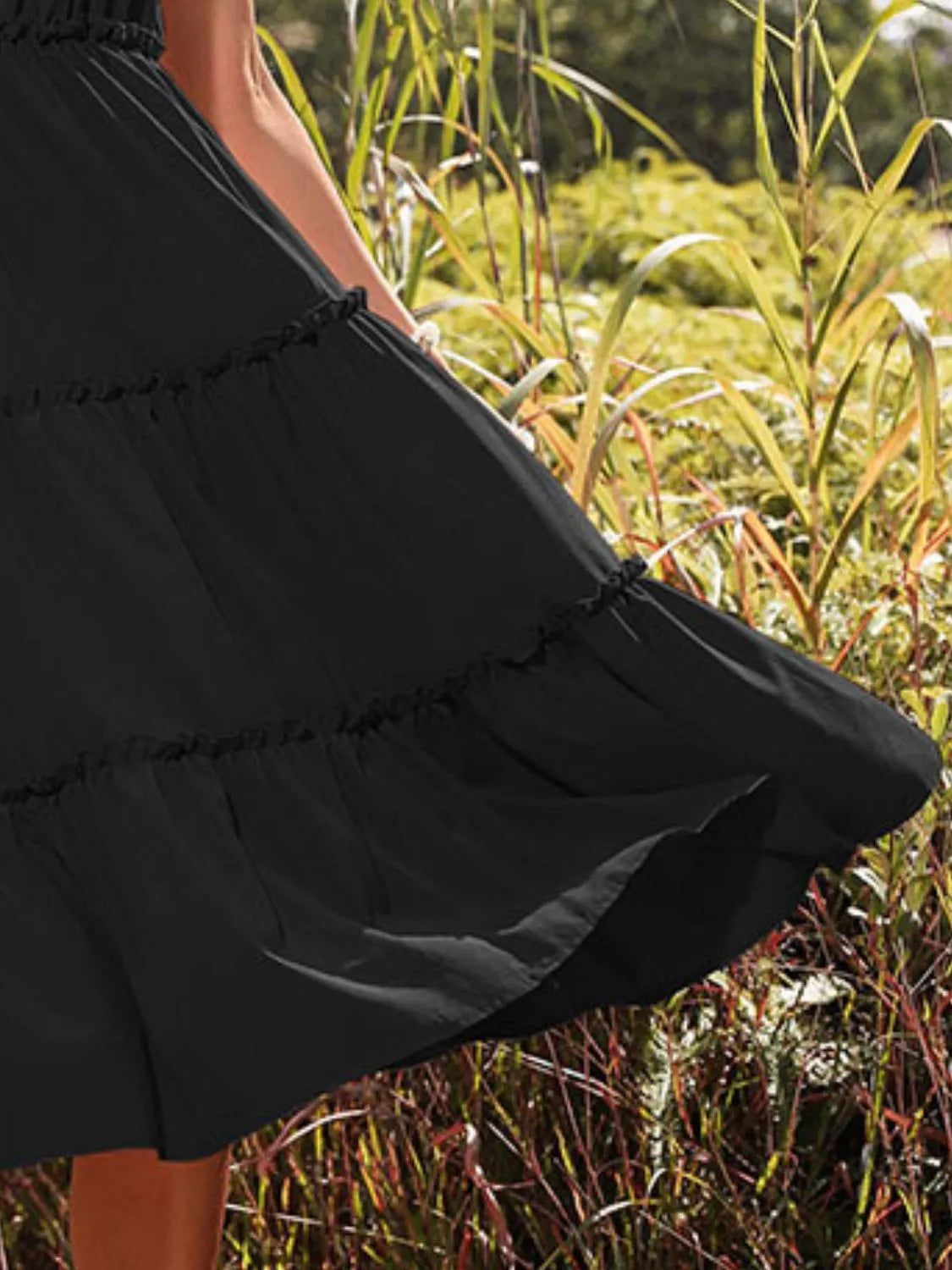 Frill Tiered Midi Dress