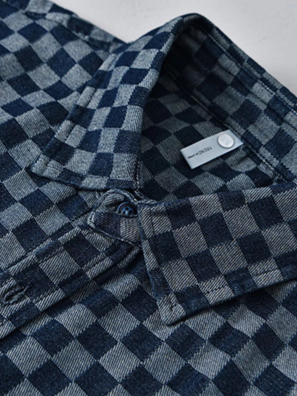 Men's Plus Size Checkered Pattern Short Sleeve Casual Shirt