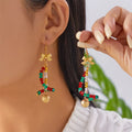 18K Gold-Plated Bead Bow Earrings