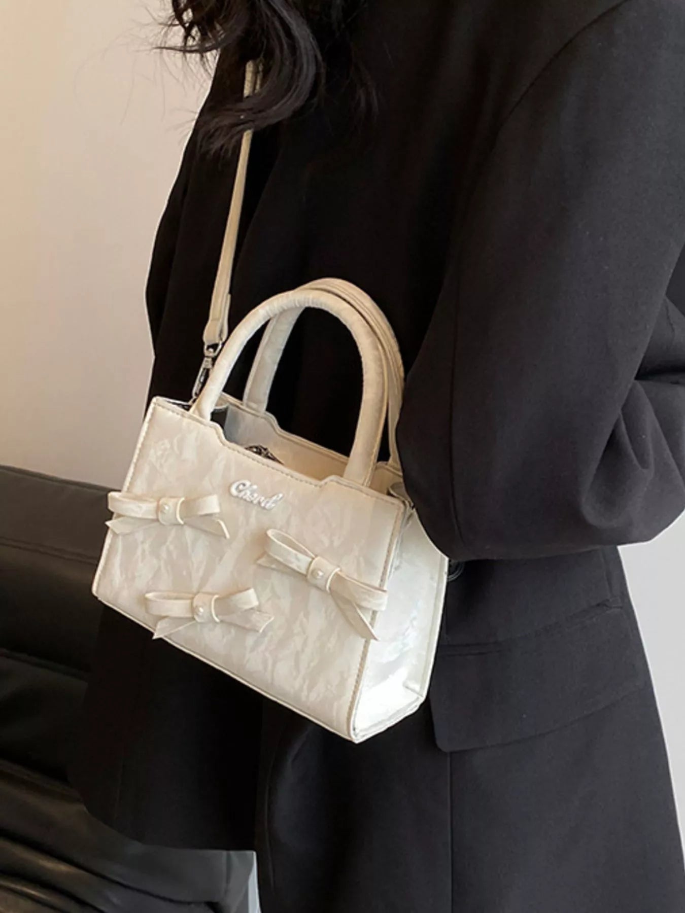 Bow Decor Crossbody Bag