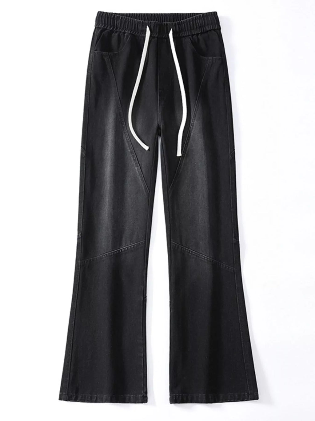 Men's Full Size Drawstring Wide Leg Jeans Plus Size