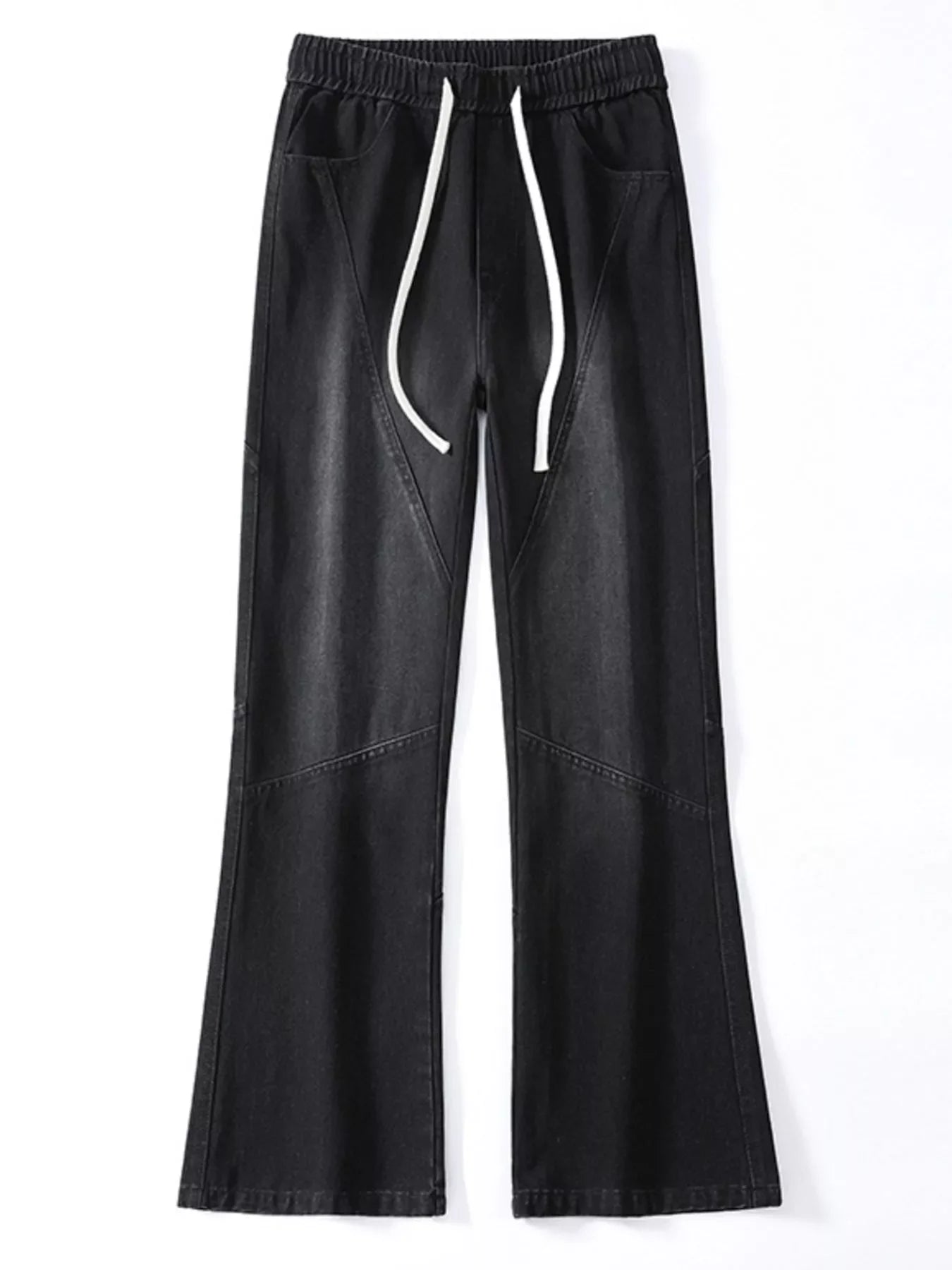 Men's Full Size Drawstring Wide Leg Jeans Plus Size