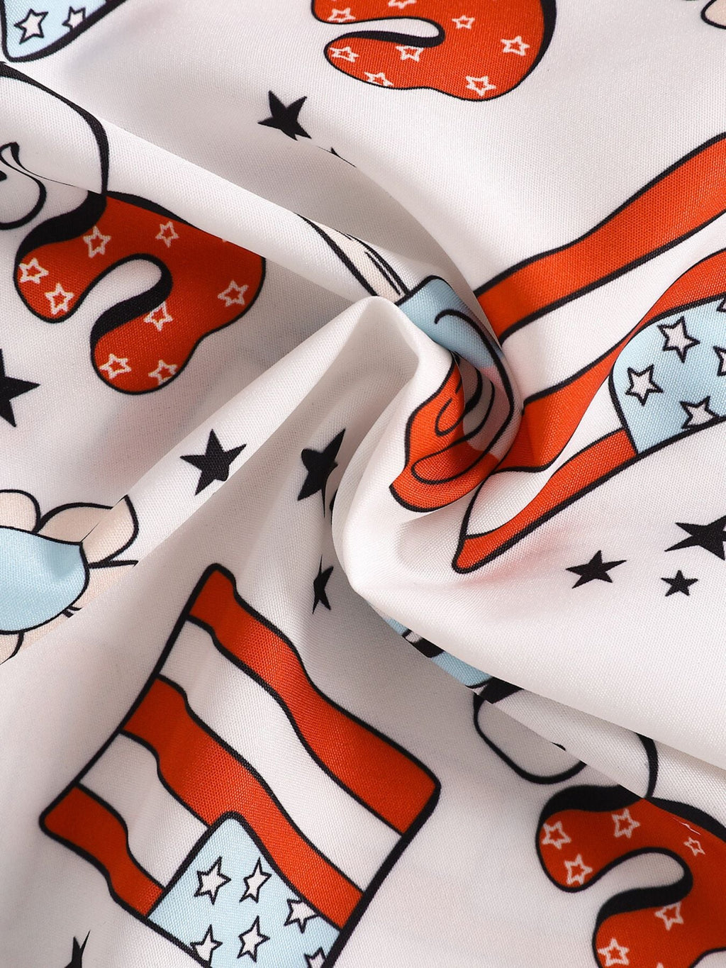 Children's Printed Short Sleeve Shirt and Shorts Set