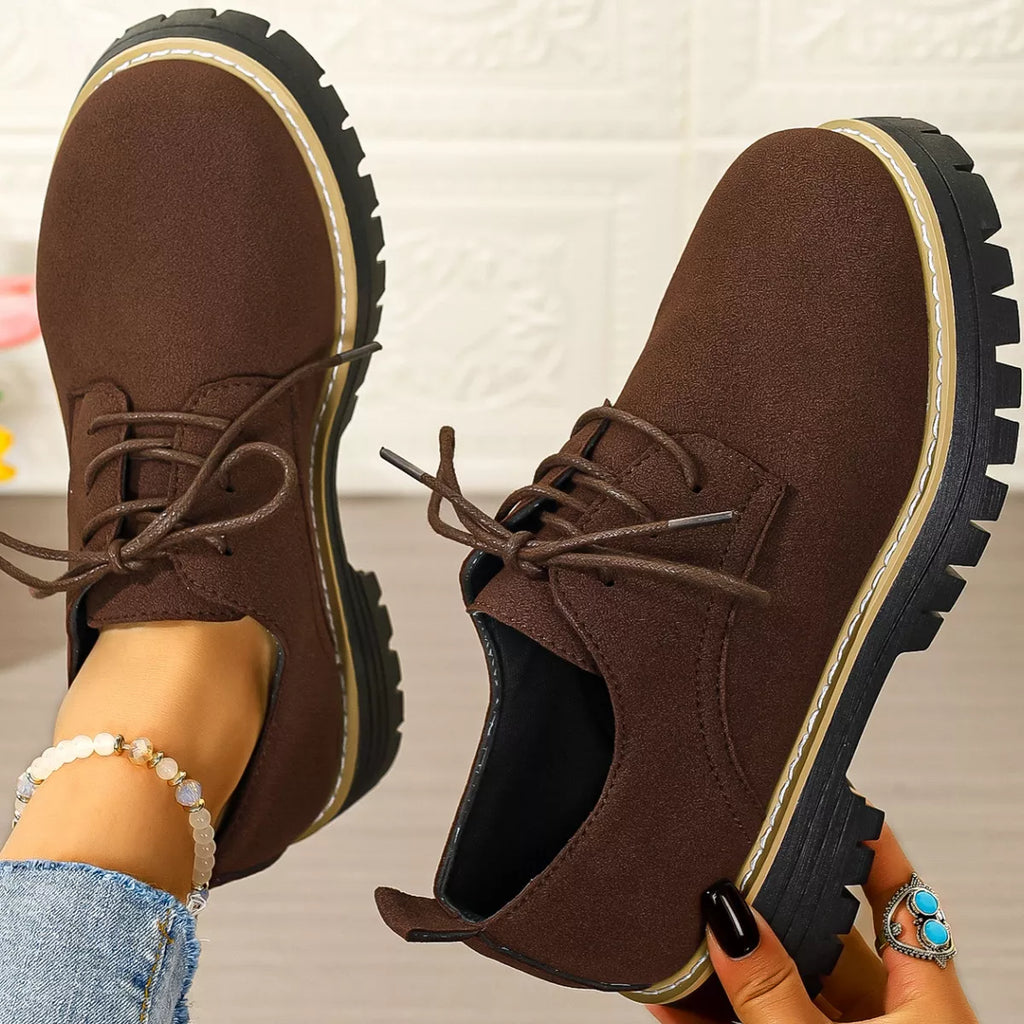 Lace-Up Platform Loafers