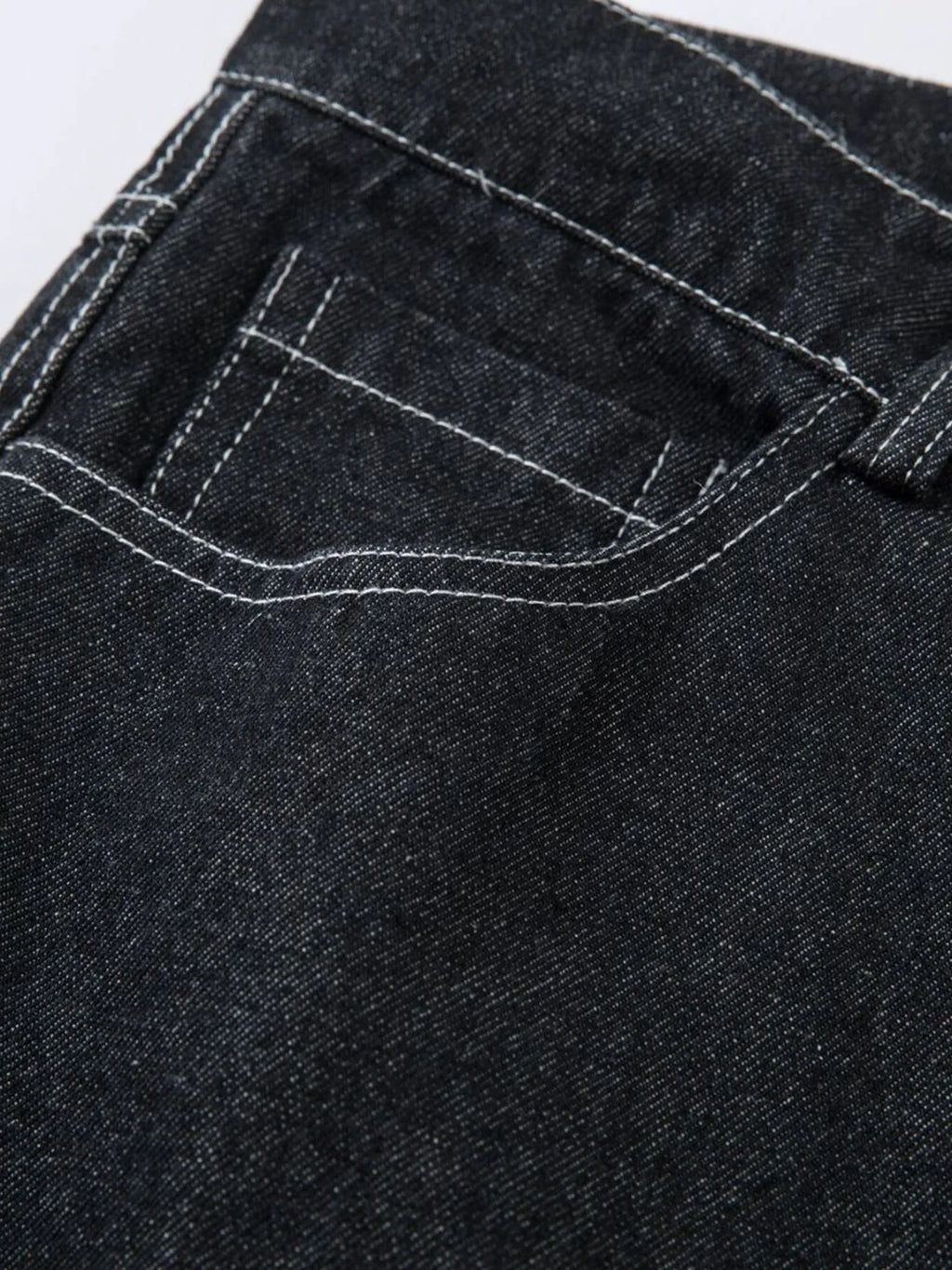 Men's Embroidered Wide Leg Baggy Jeans