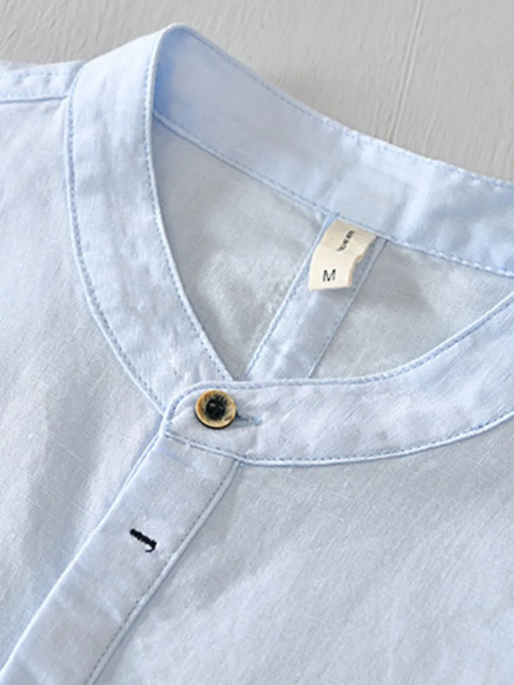 Men's Full Size Casual Button Detail Short Sleeve Blouse Plus Size