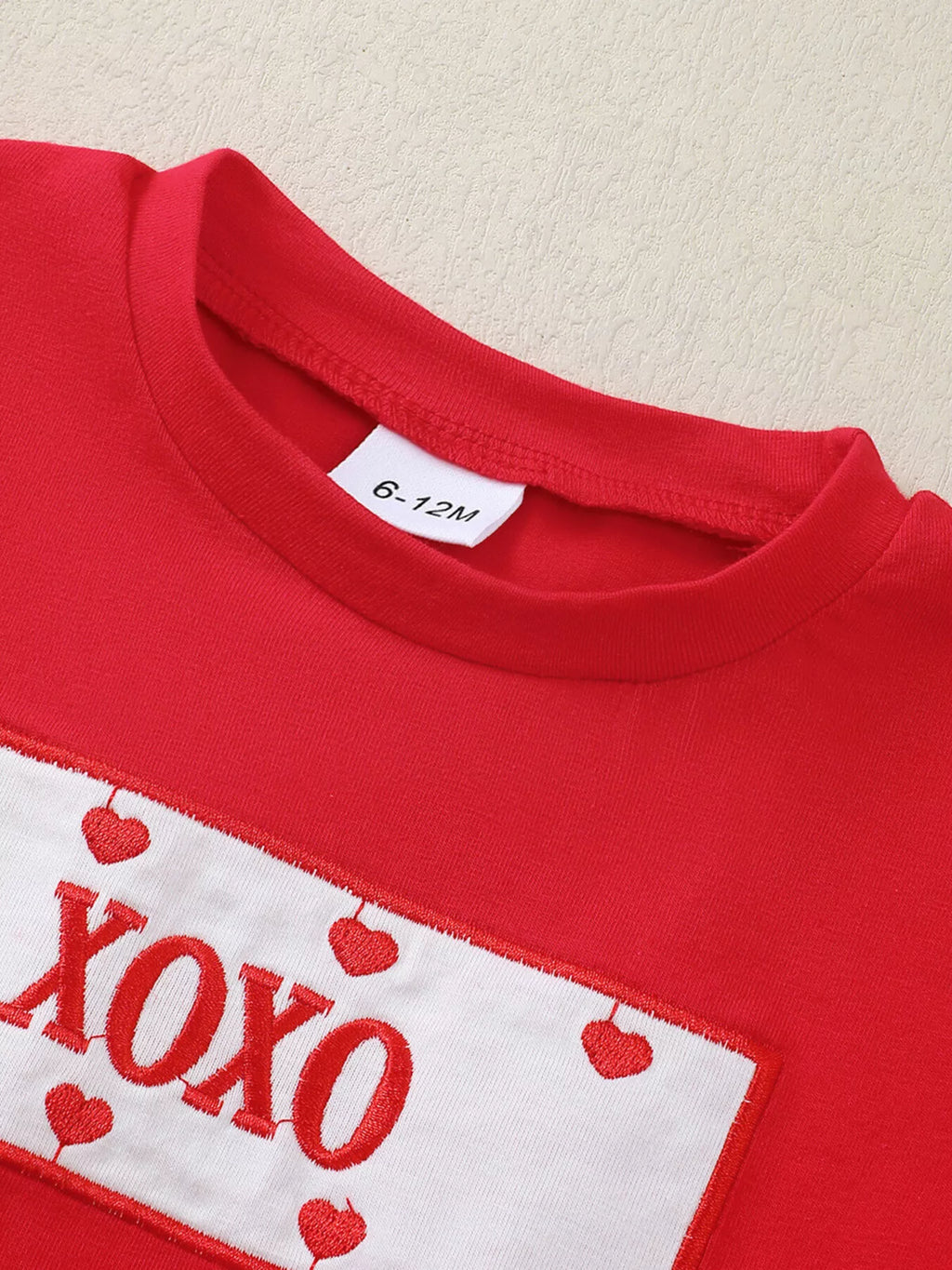 Children's XOXO Heart Print T-shirt & Gingham Shorts Set