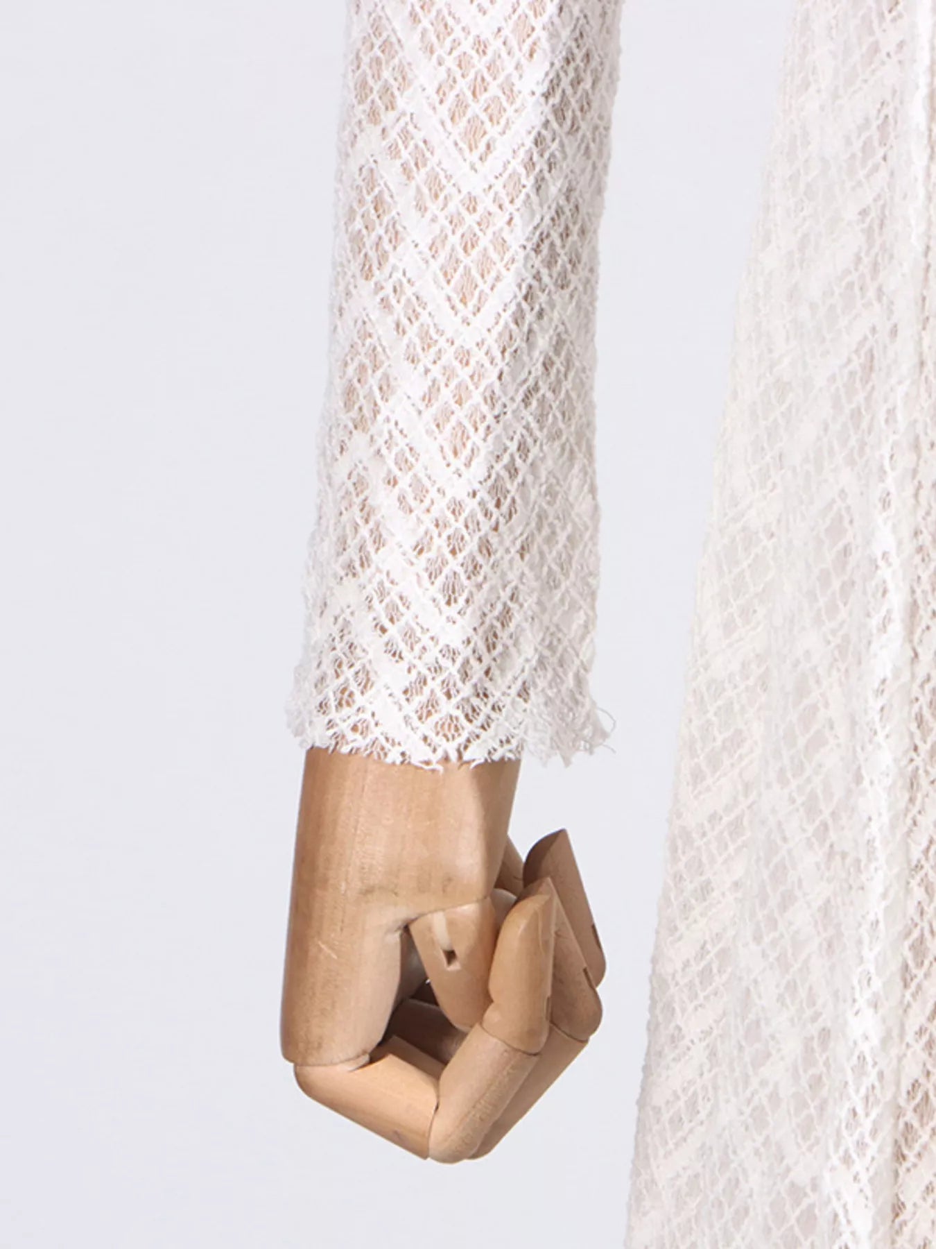 Lace Mock Neck Long Sleeve Maxi Dress