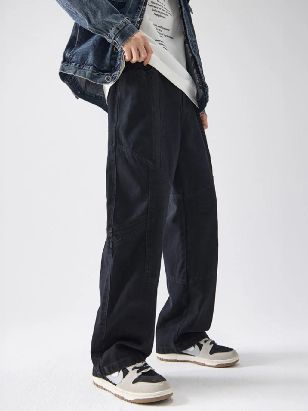 Men's Full Size Wide Leg Pants Plus Size