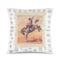 Baha Ranch Stamped Rodeo Cowboy Velvety Soft Pillow Case Made in America