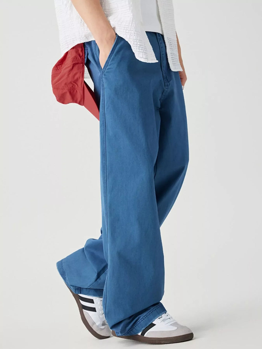 Men's Wide Leg Pants with Pockets