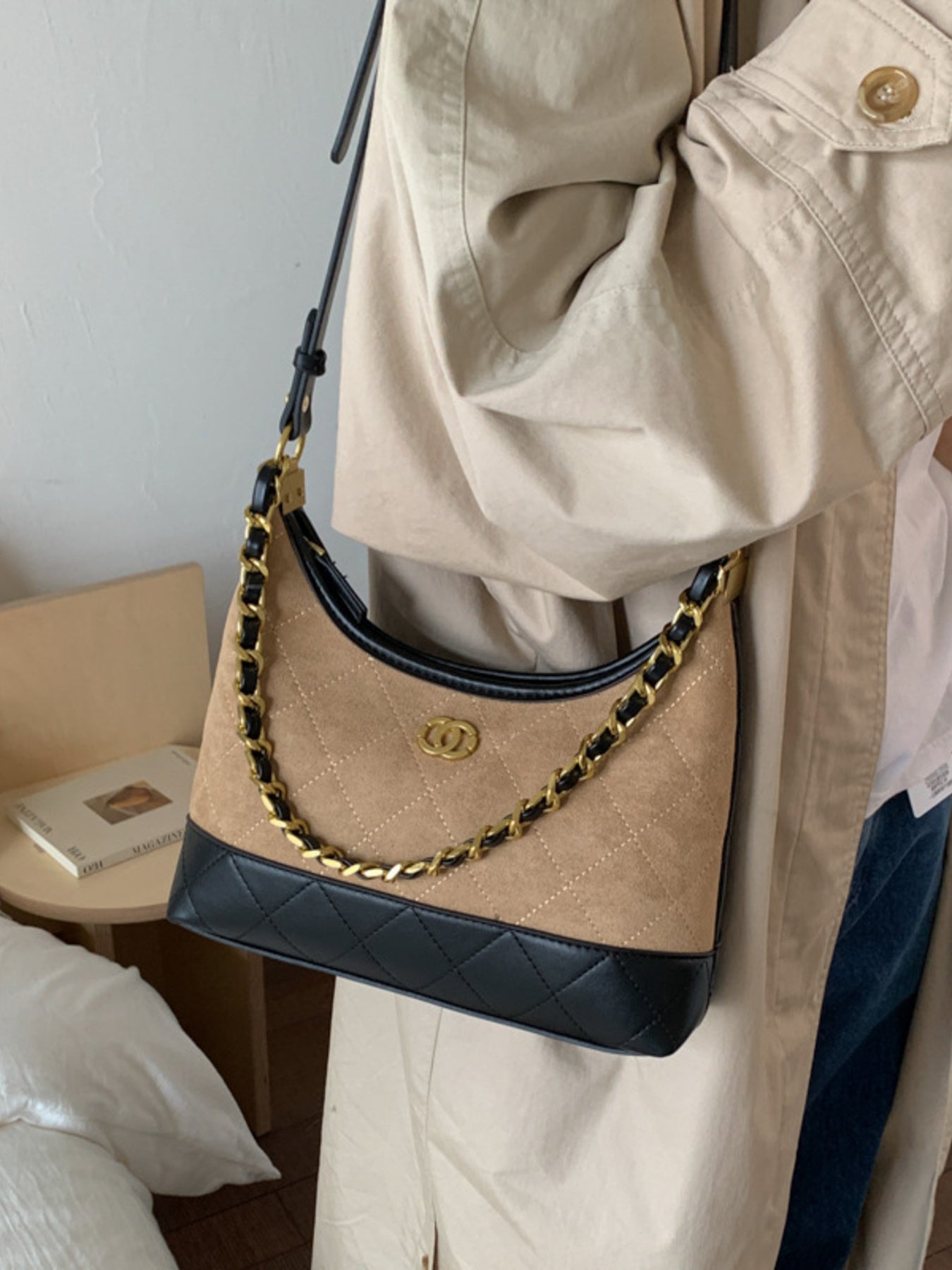 Chain Decor Crossbody Bag