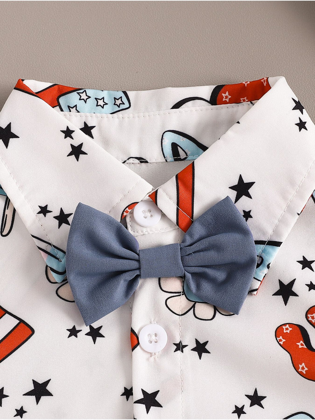Children's Printed Short Sleeve Shirt and Shorts Set