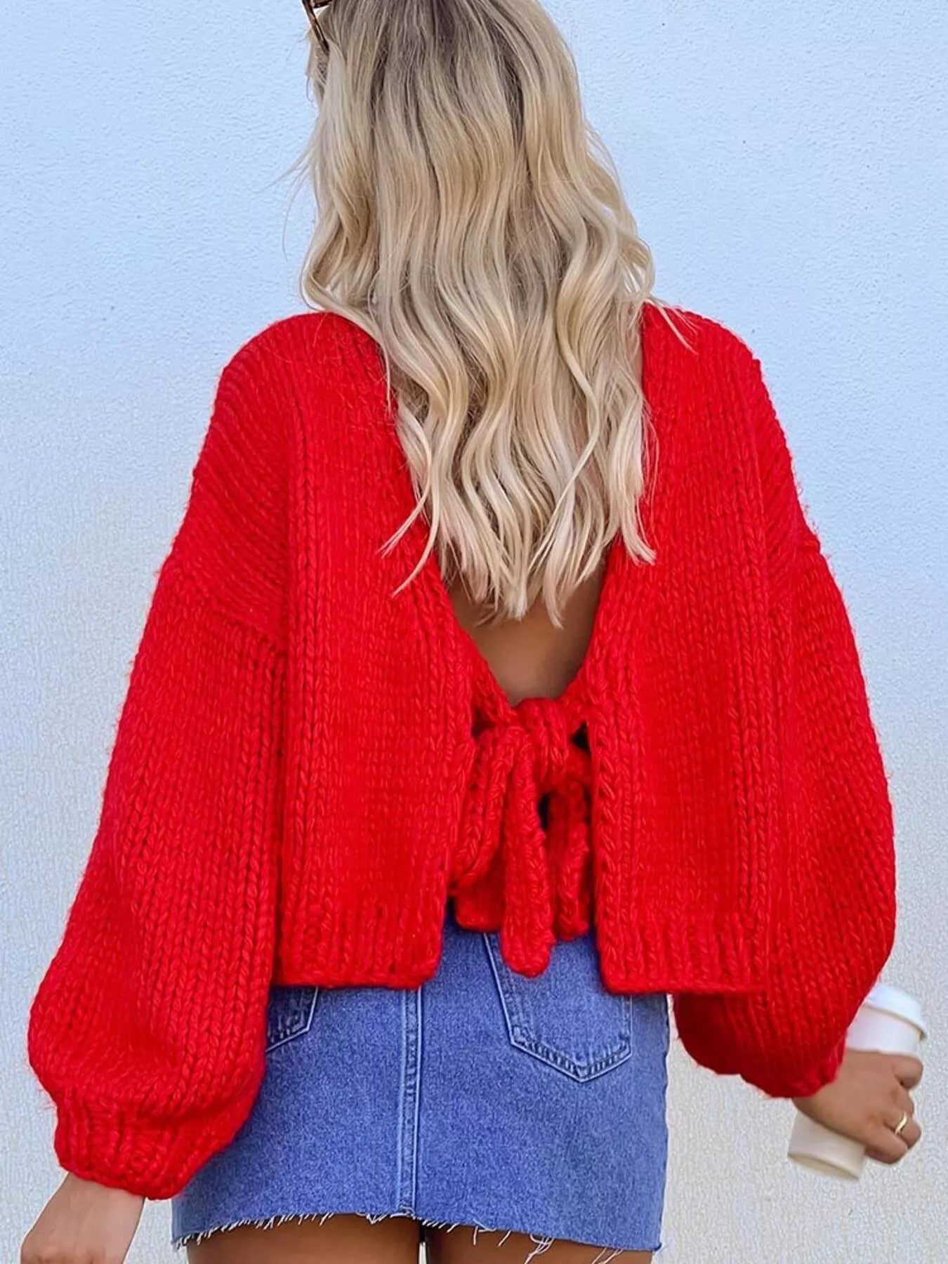 Chunky Knit Tie-Front Cardigan