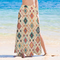 Baha Ranch Cream Aztec Beach Swim Coverup Skirt