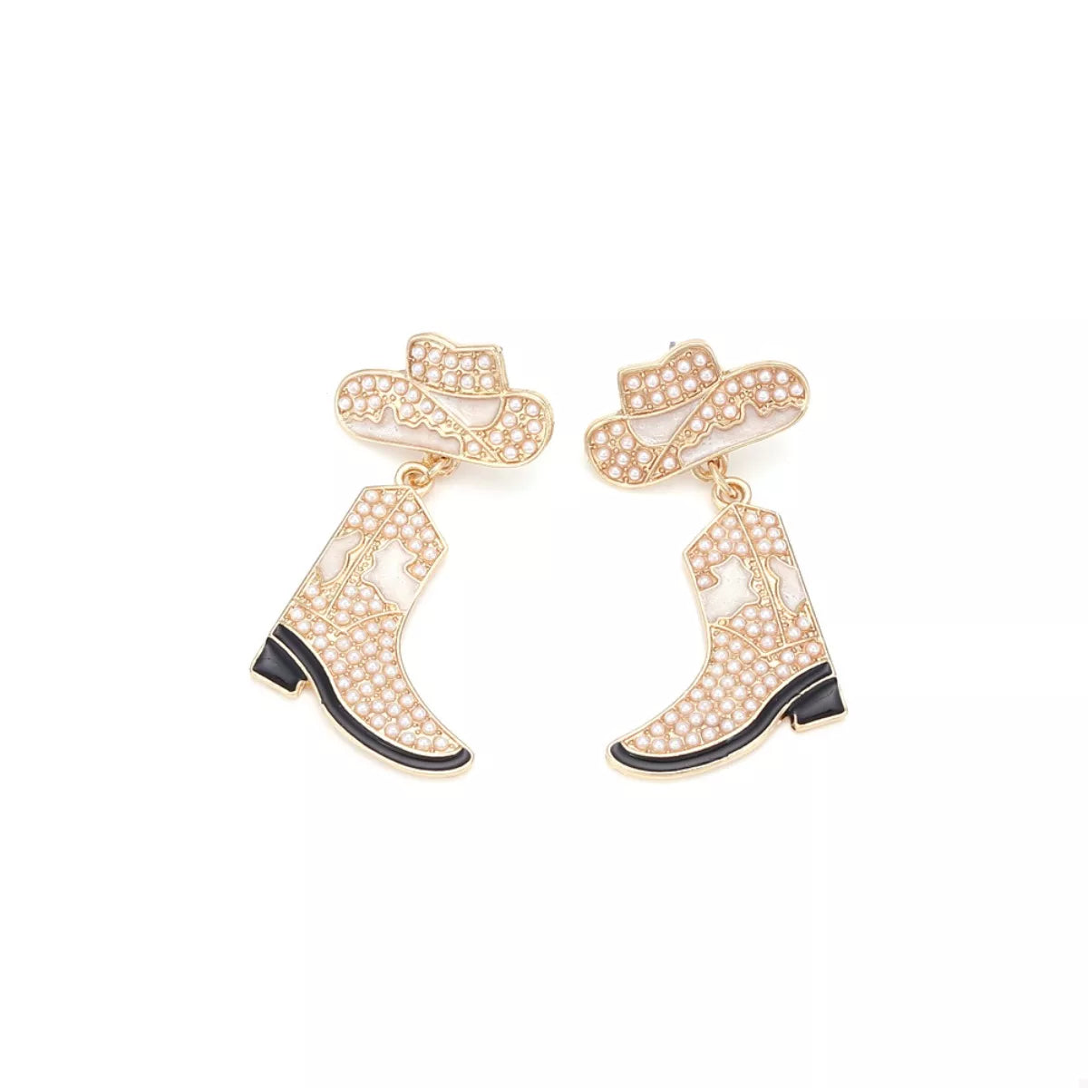 Cowboy Hat and Boot Dangle Earrings