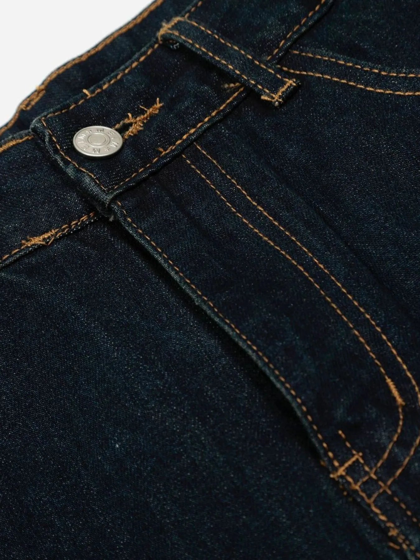 Men's Wide Leg Wash Denim Shorts
