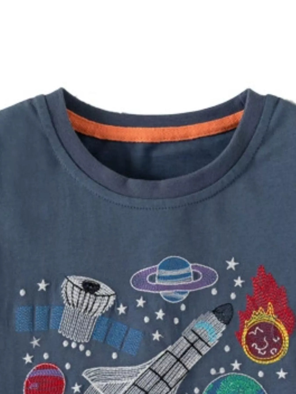 Children's Space Adventure Round Neck T-Shirt