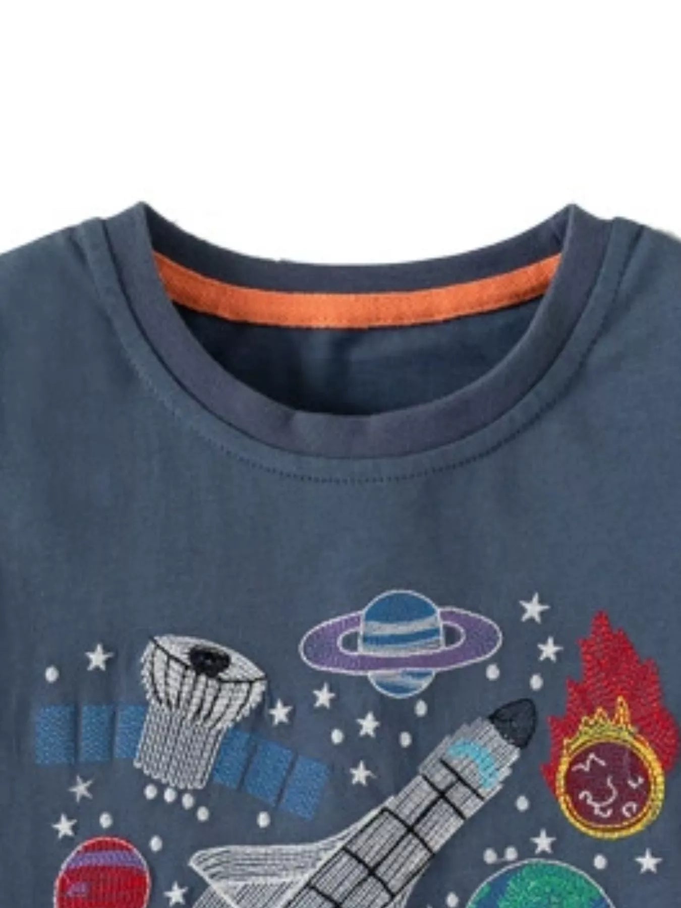 Children's Space Adventure Round Neck T-Shirt