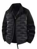 Men's Plus Size Lightweight Padded Stand Collar Jacket