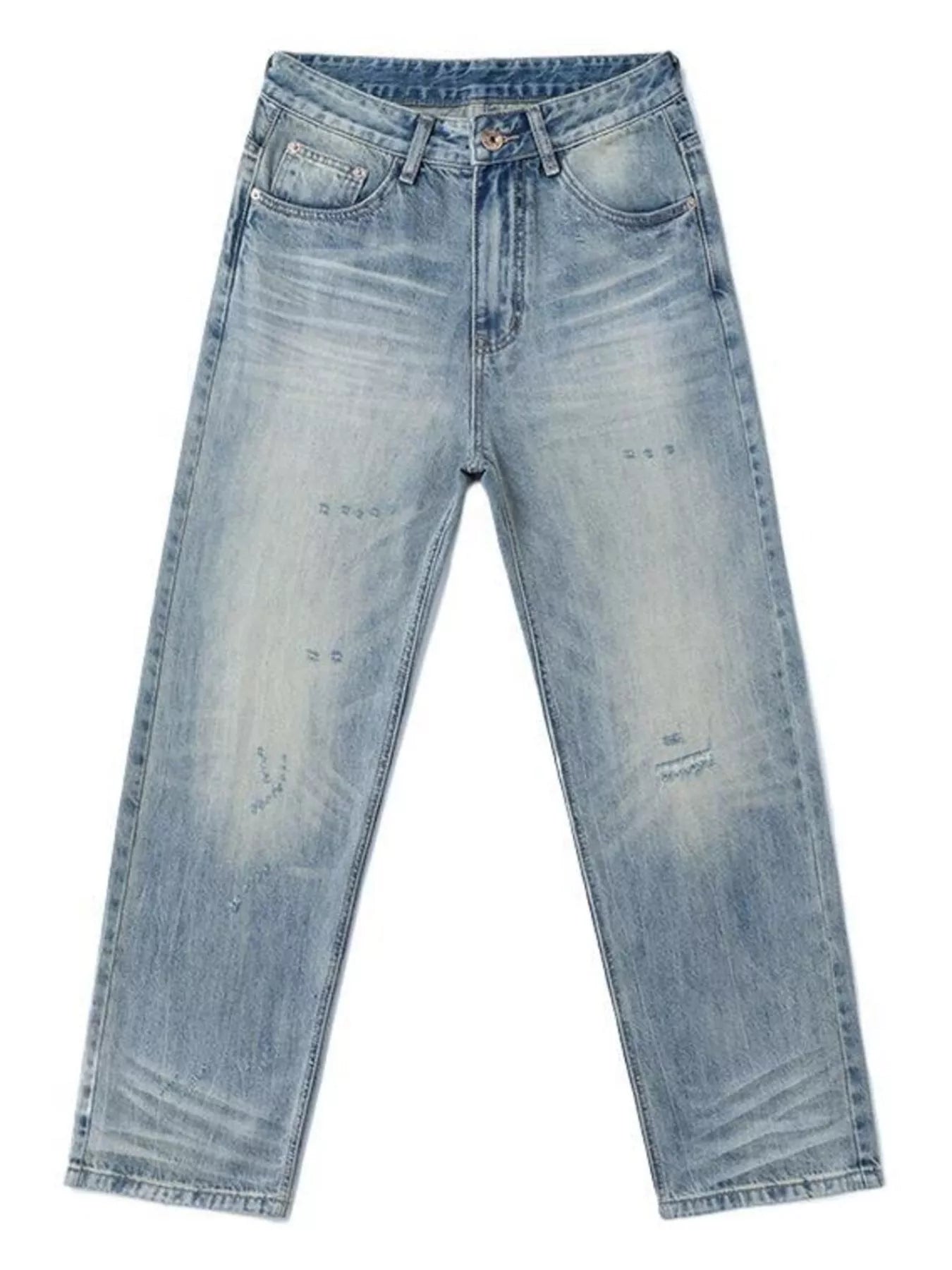 Men's Washed Wide Leg Jeans
