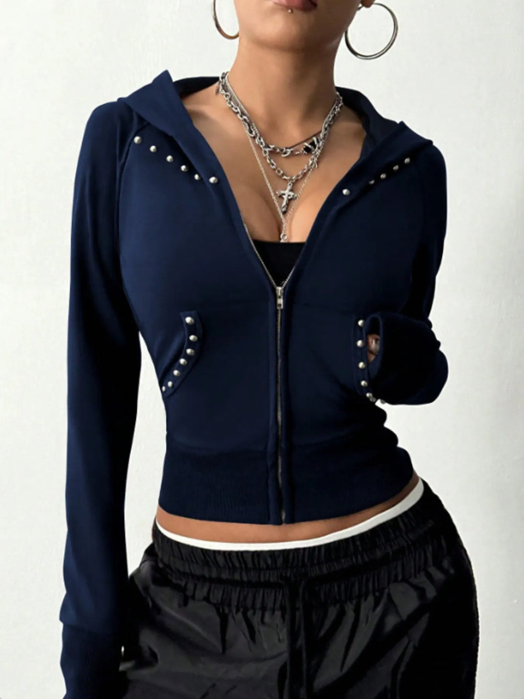 Zip-Up Long Sleeve Hoodie