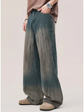 Men's Gradient Wash Wide Leg Jeans