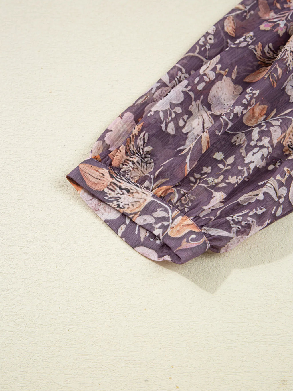 Floral Print Tie Neck Blouse