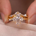 2 Carat Moissanite 925 Sterling Silver 2 Piece Ring