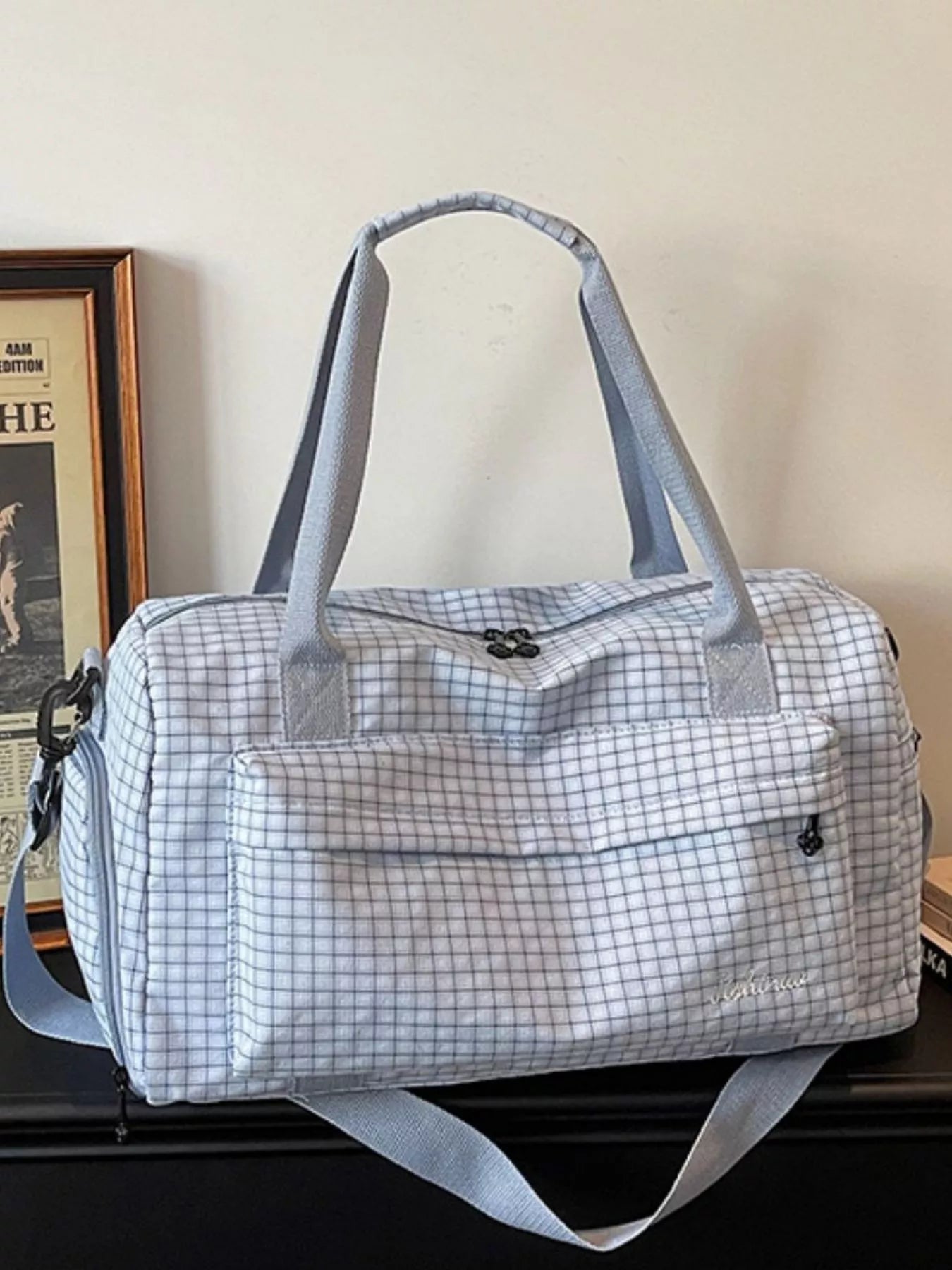 Lightweight Plaid Travel Bag