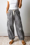 Leopard Star Patch Wide Leg Pants