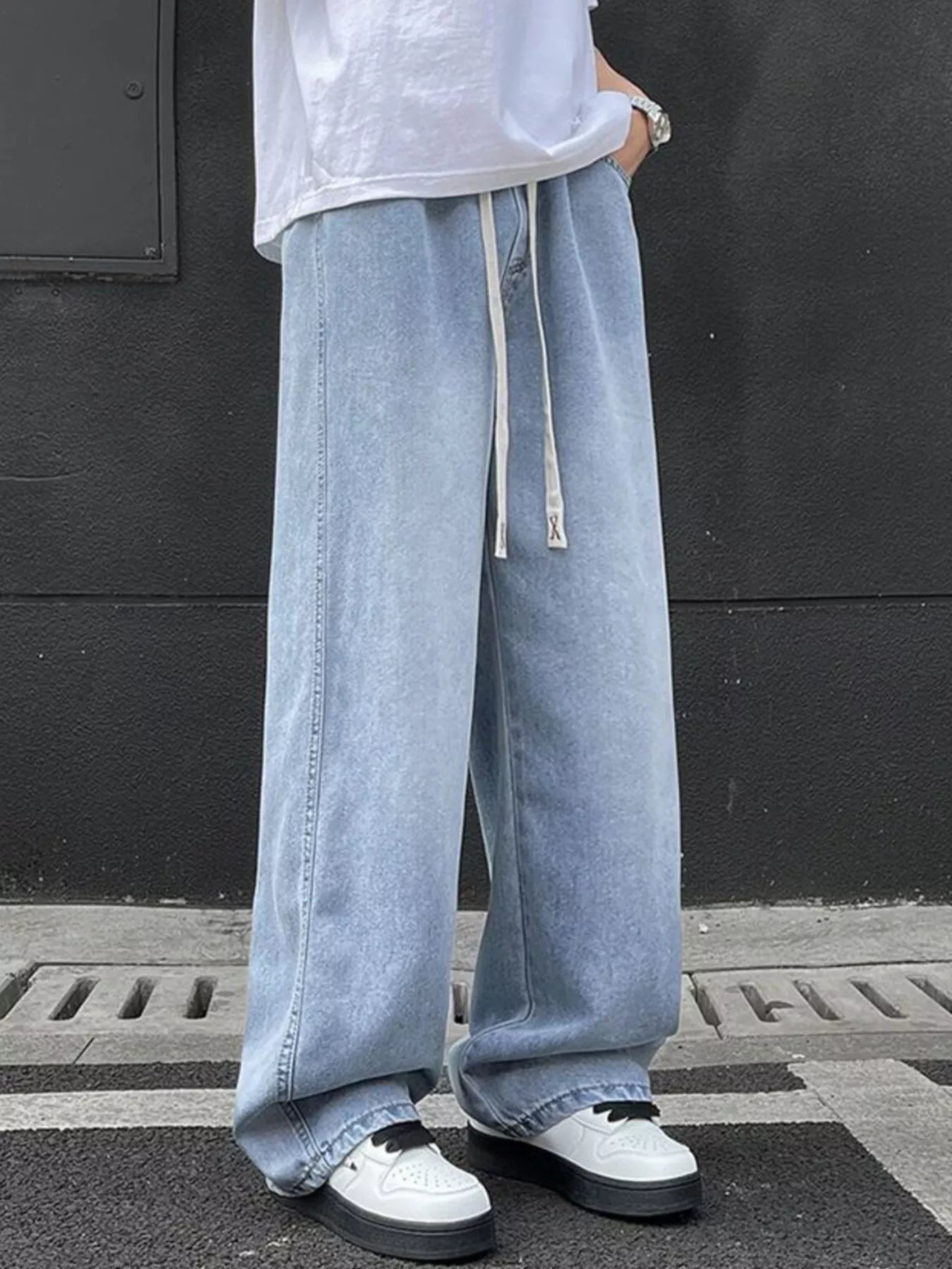 Men's Full Size Wide Leg Jeans Plus Size