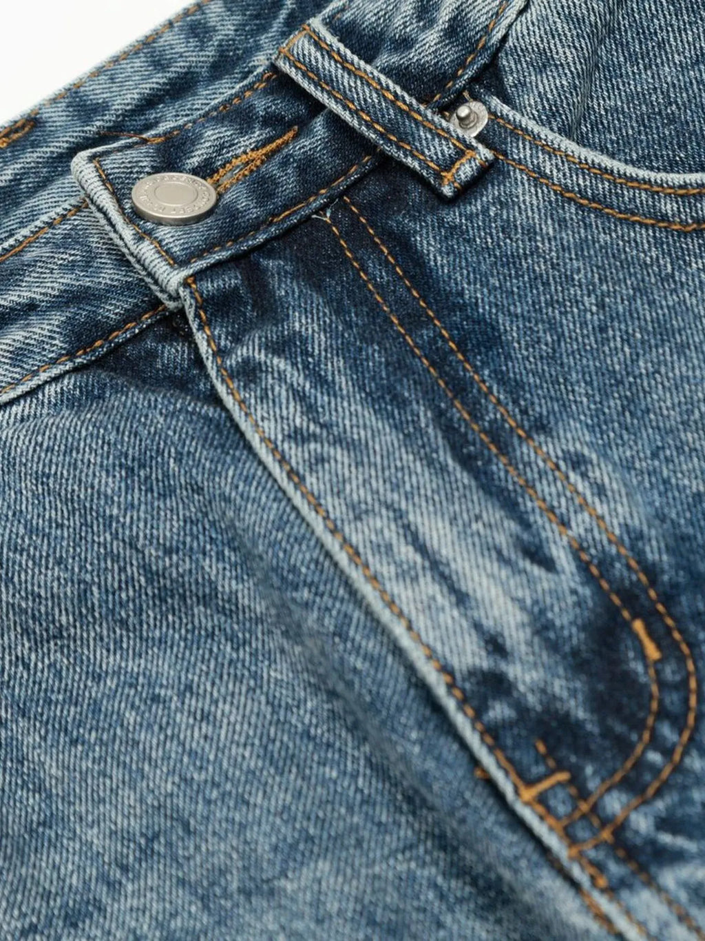 Men's Washed Wide-Leg Denim Shorts