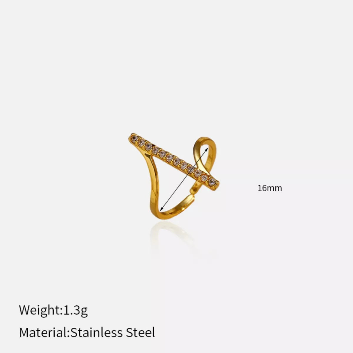 Irregular Rhinestone Ring