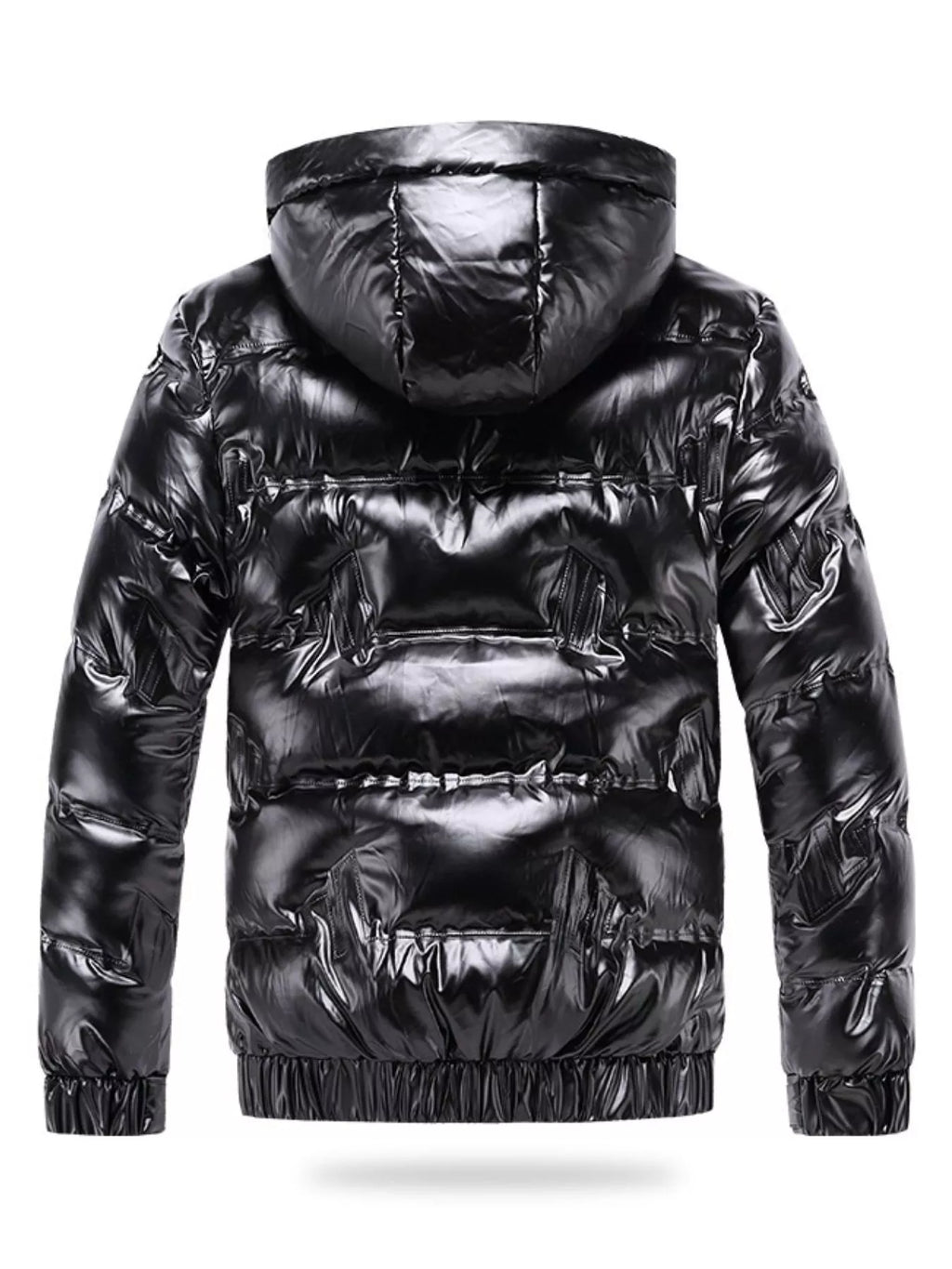 Men's Plus Size Zip Up Hooded Puffer Jacket