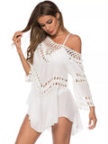 Crochet Trimmed Flowy Cover Up Dress