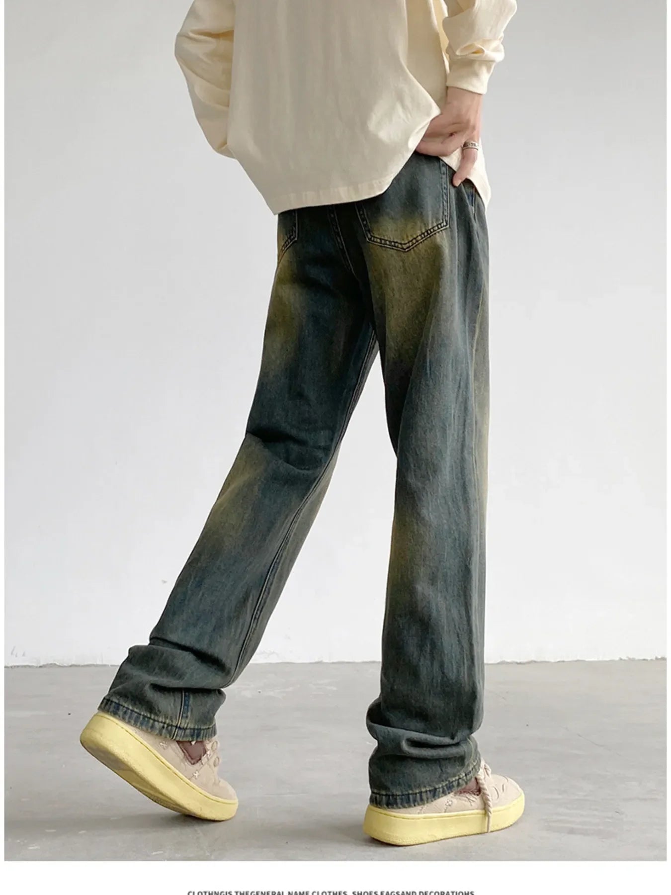 Men's Plus Size Vintage Wash Relaxed Fit Jeans