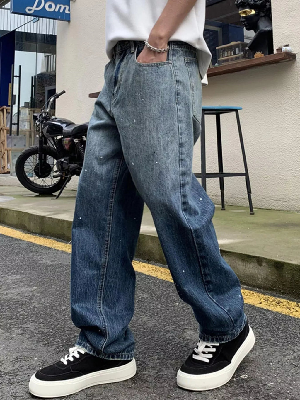 Men's Full Size Wide Leg Jeans Plus Size