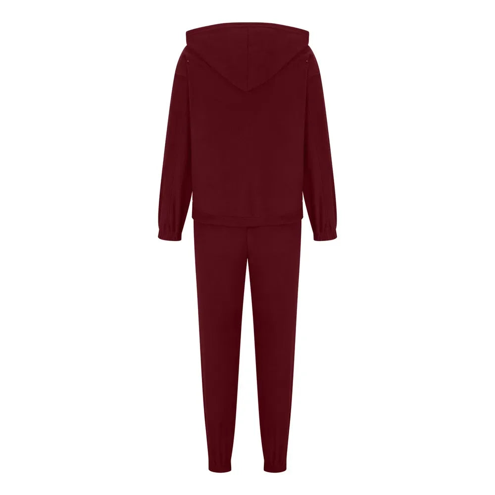 Zip Up Long Sleeve Hoodie and Joggers Set